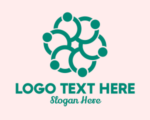 Yoga - Green Flower Spa logo design