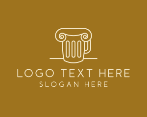 Pub - Roman Beer Mug Pillar logo design