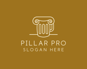 Roman Beer Mug Pillar logo design