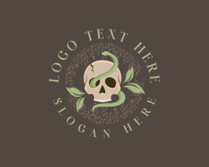 Mystical Skull Snake logo design