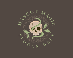 Mystical Skull Snake logo design