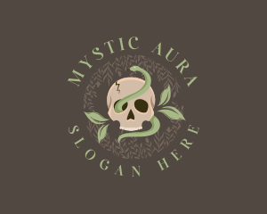 Mystical Skull Snake logo design