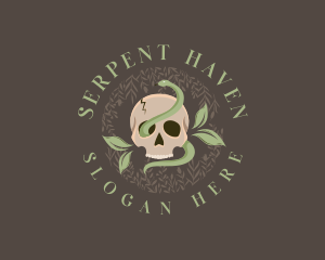 Mystical Skull Snake logo design