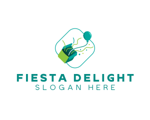 Fiesta - Birthday Party Balloon logo design