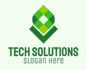 Renewable Energy - Digital Tech Leaf logo design