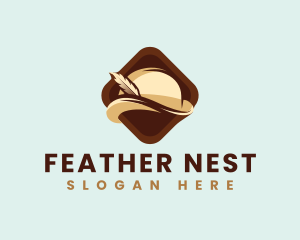 Bowler Feather Hat logo design