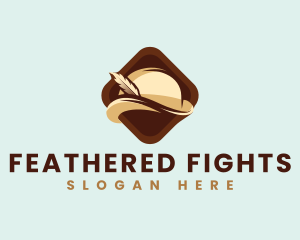 Bowler Feather Hat logo design