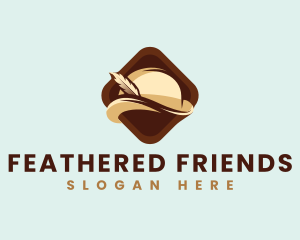 Bowler Feather Hat logo design