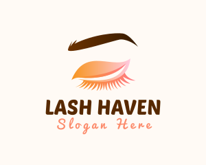 Cosmetics Eyelash Eyebrow Makeup logo design