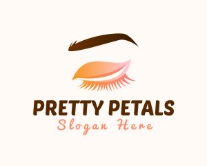 Cosmetics Eyelash Eyebrow Makeup logo design