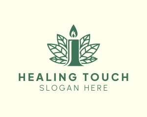 Candle Leaf Wellness logo design