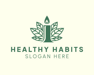 Candle Leaf Wellness logo design