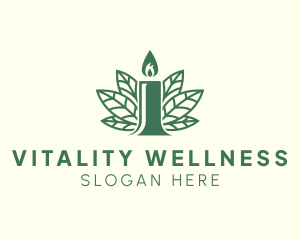 Candle Leaf Wellness logo design