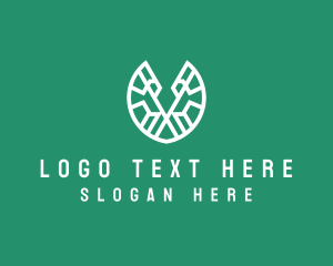 Initial - Startup Tech Letter V logo design