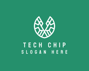 Startup Tech Letter V logo design