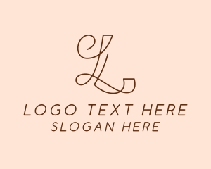 Glamorous - Feminine Boutique Letter L logo design