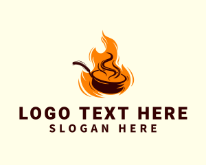 Fried Rice - Flaming Wok Restaurant logo design