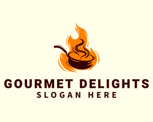 Flaming Wok Restaurant logo design