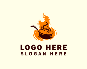 Culinary - Flaming Wok Restaurant logo design