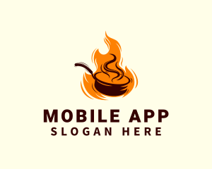 Fried Rice - Flaming Wok Restaurant logo design
