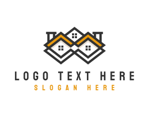 Village - House Contractor Roofing logo design
