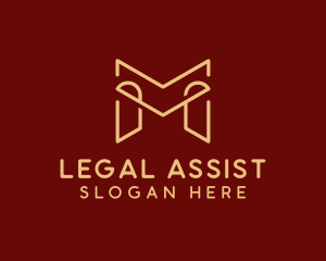 Paralegal - Gold Law Firm Paralegal logo design