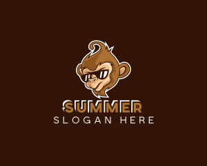 Sunglasses Cool Monkey logo design