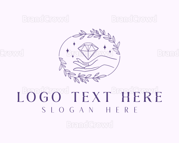 Jewel Gemstone Hand Logo