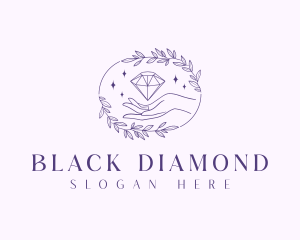 Jewel Gemstone Hand logo design