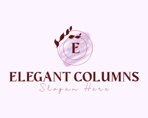 Elegant Leaf Floral Watercolor logo design