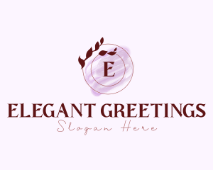 Elegant Leaf Floral Watercolor logo design