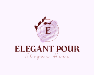 Elegant Leaf Floral Watercolor logo design