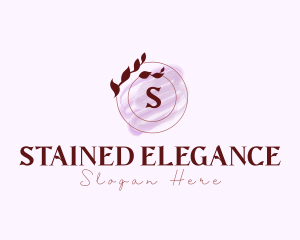 Elegant Leaf Floral Watercolor logo design