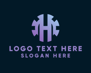 Industrial Letter H logo design