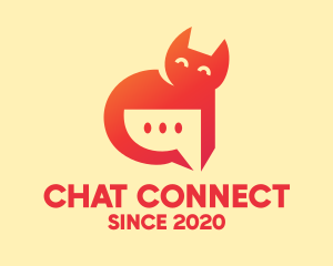 Messaging - Cat Chat Message logo design