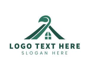 Landscaping - Natural House Roofing logo design