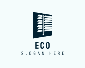 Window Blinds - Curtain Window Blinds logo design