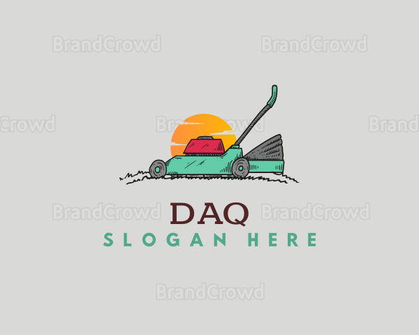 Lawn Mower Landscaping Logo