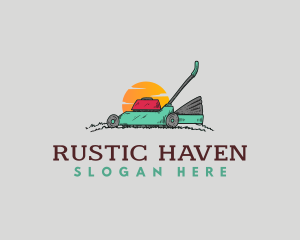 Lawn Mower Landscaping logo design