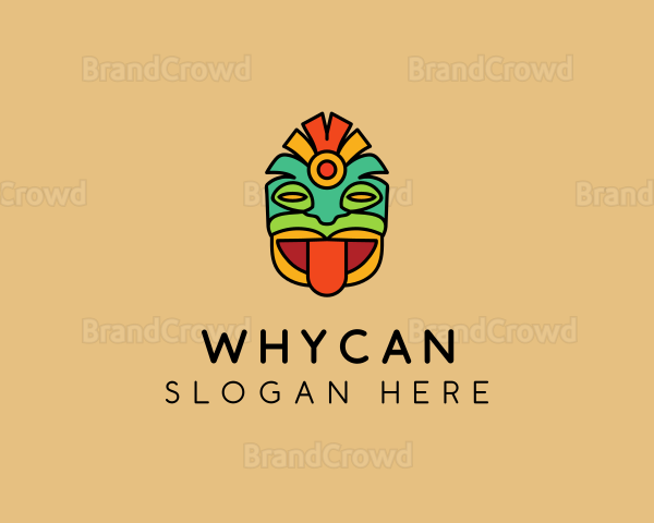 Colorful Mayan Mask Logo