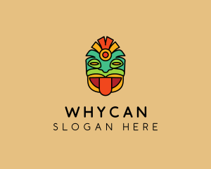 Colorful Mayan Mask  Logo