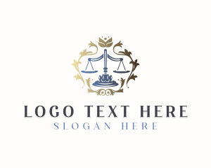 Paralegal - Judicial Scale Law logo design