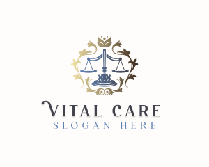 Judiciary - Judicial Scale Law logo design