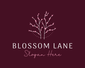 Floral Cherry Blossom Tree logo design