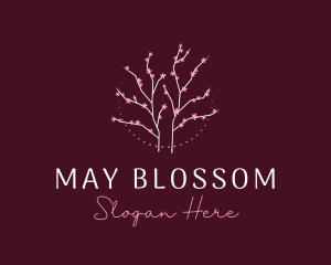 Floral Cherry Blossom Tree logo design