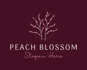 Floral Cherry Blossom Tree logo design