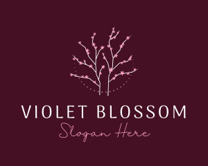 Floral Cherry Blossom Tree logo design