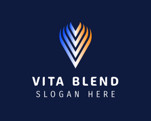 Modern Professional Letter V logo design