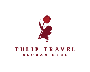 Netherlands Floral Tulip logo design