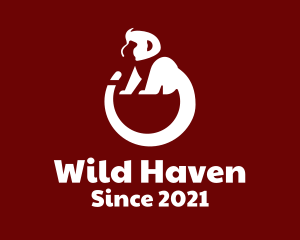 Wild Monkey Silhouette logo design